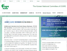 Tablet Screenshot of cigre-korea.org
